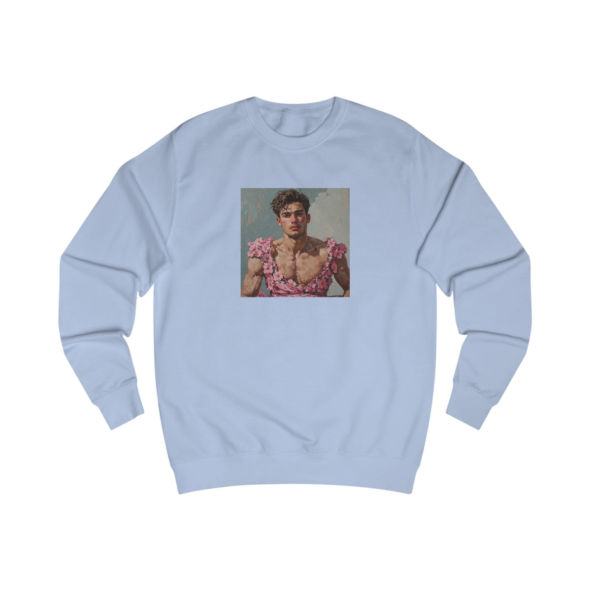 Man In Pink Dress Sweatshirt