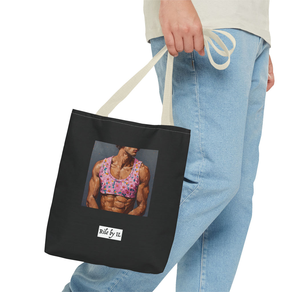 Man In Pink Crop Top Tote Bag