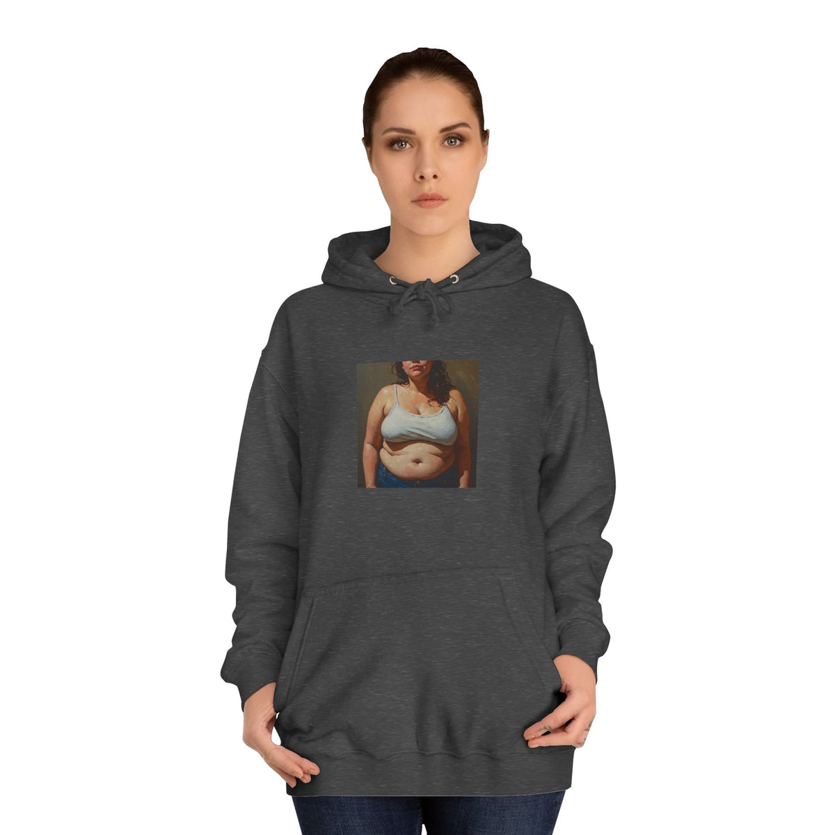 Woman In Jeans Hoodie