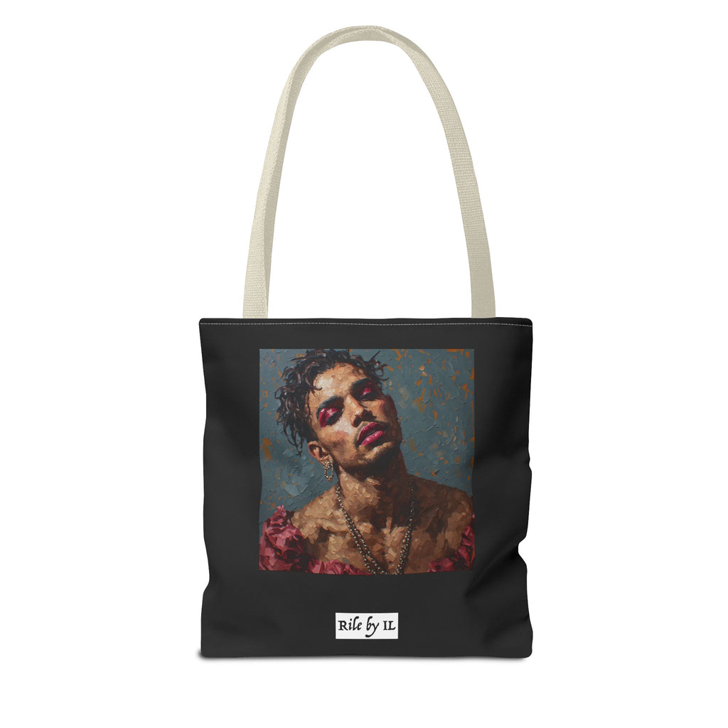 Man w/ Pink Eyeshadow Tote Bag